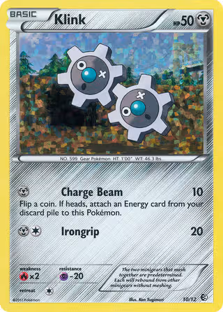 Klink 10/12 Pokemon card