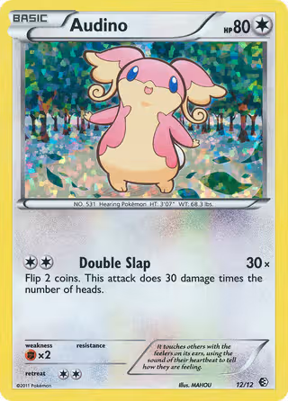 Audino 12/12 Pokemon card