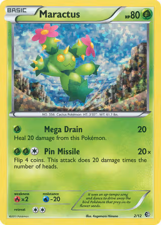 Maractus 2/12 Pokemon card