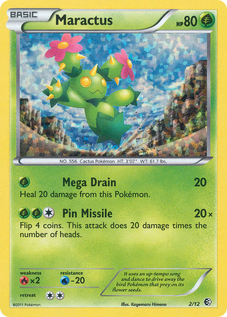 Maractus 2/12 Pokemon card