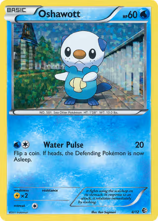 Oshawott 4/12 Pokemon card