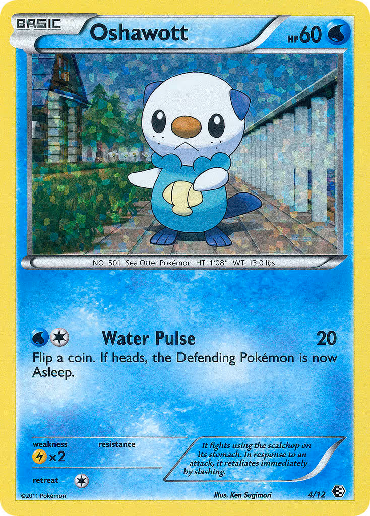 Oshawott 4/12 Pokemon card