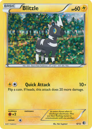 Blitzle 6/12 Pokemon card