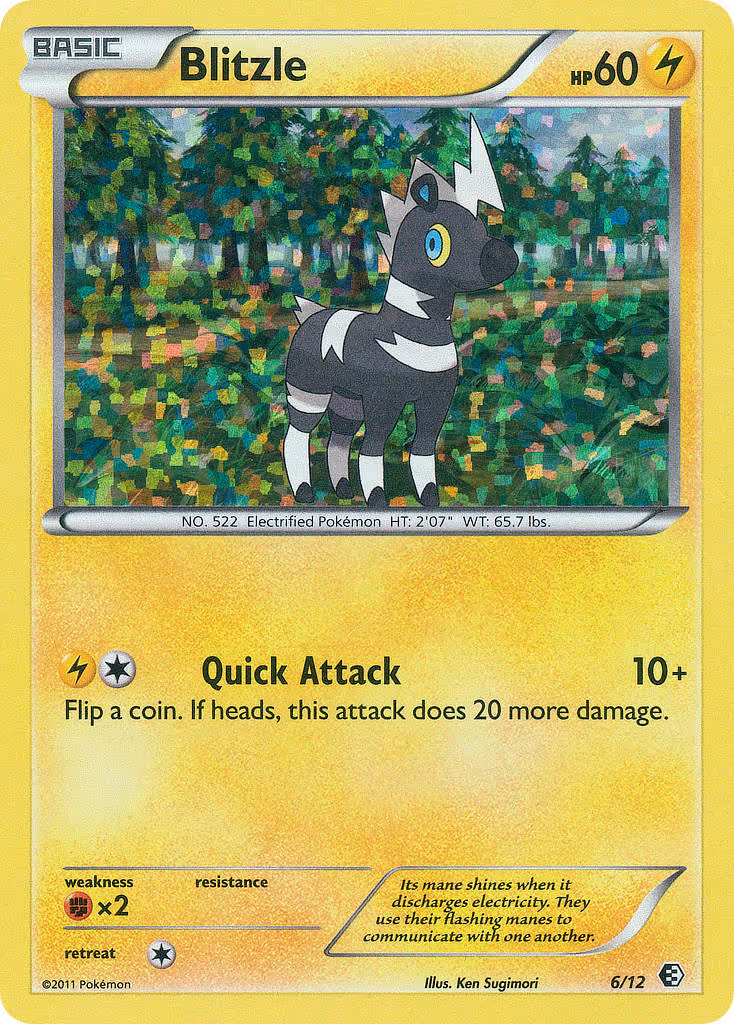 Blitzle 6/12 Pokemon card