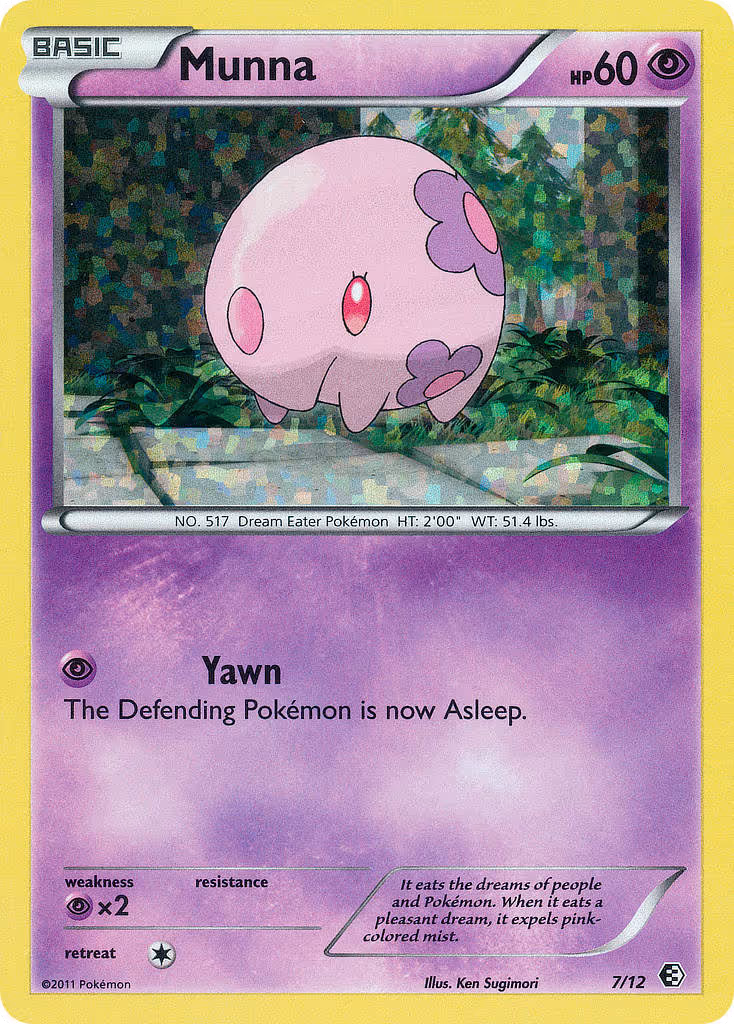 Munna 7/12 Pokemon card
