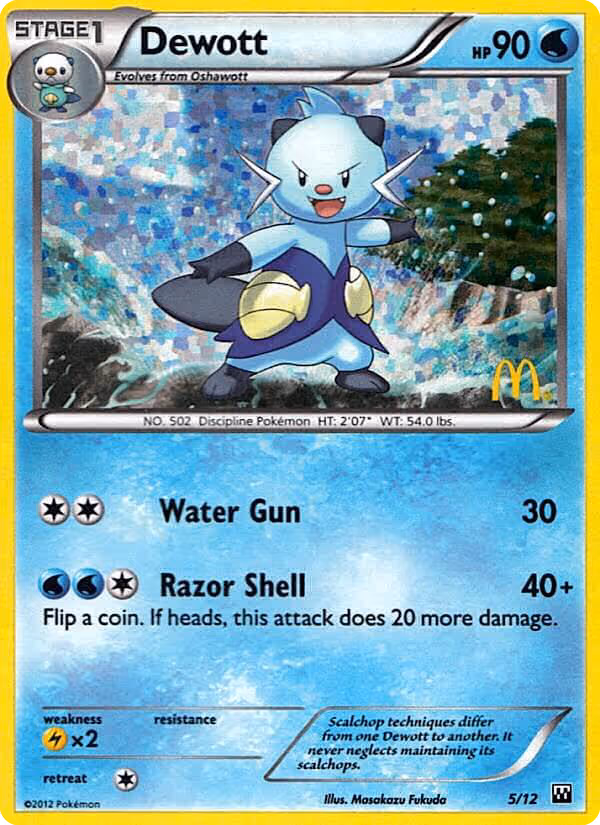 Dewott 5/12 Pokemon card