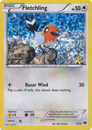 Fletchling 11/12 Pokemon card