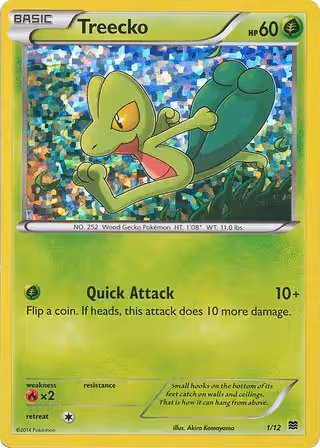 Treecko 1/12 Pokemon card
