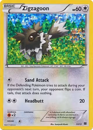 Zigzagoon 11/12 Pokemon card