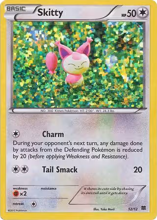 Skitty 12/12 Pokemon card