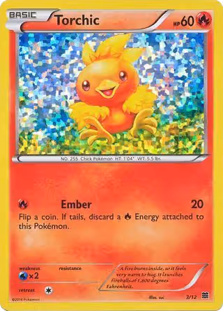 Torchic 3/12 Pokemon card