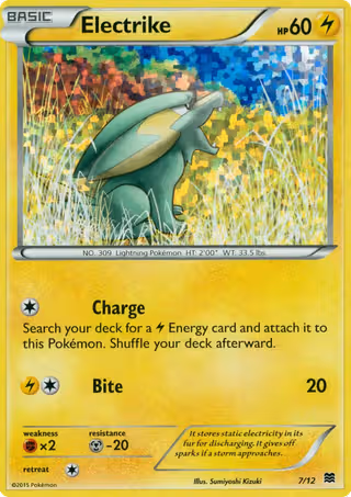 Electrike 7/12 Pokemon card
