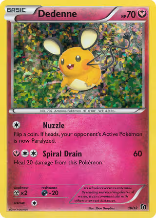 Dedenne 10/12 Pokemon card