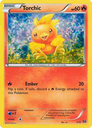Torchic 2/12 Pokemon card