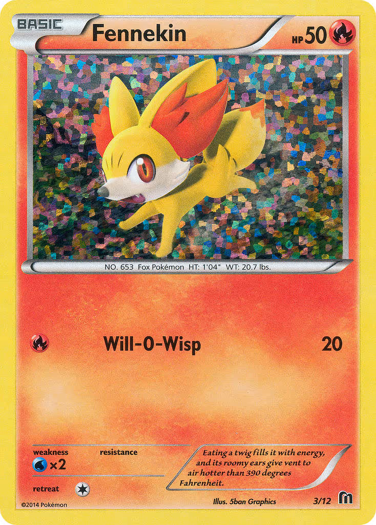 Fennekin 3/12 Pokemon card