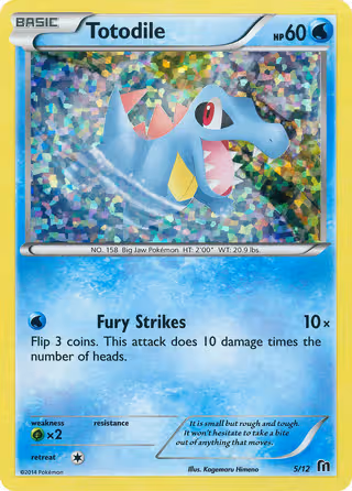 Totodile 5/12 Pokemon card