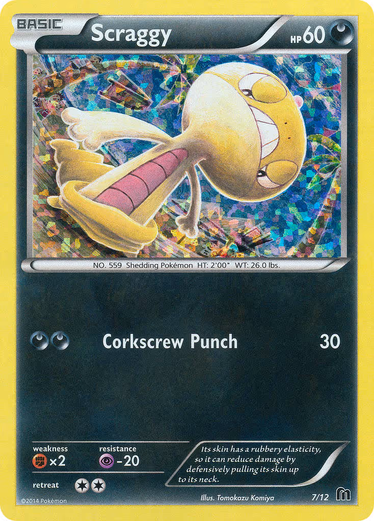 Scraggy 7/12 Pokemon card