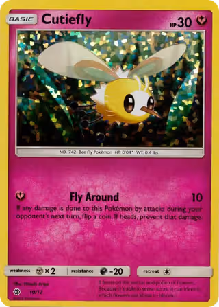 Cutiefly 10/12 Pokemon card