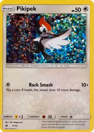 Pikipek 11/12 Pokemon card
