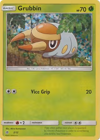 Grubbin 2/12 Pokemon card
