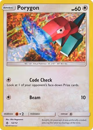 Porygon 12/12 Pokemon card