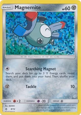 Magnemite 8/12 Pokemon card