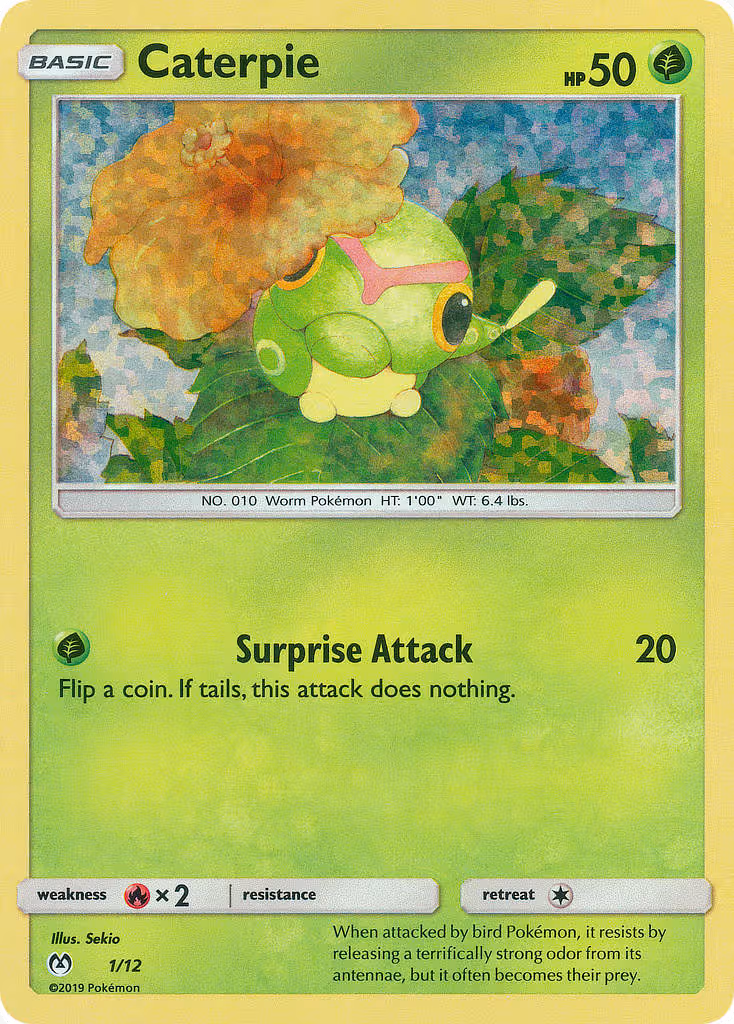Caterpie 1/12 Pokemon card