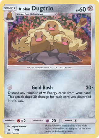 Alolan Dugtrio 11/12 Pokemon card