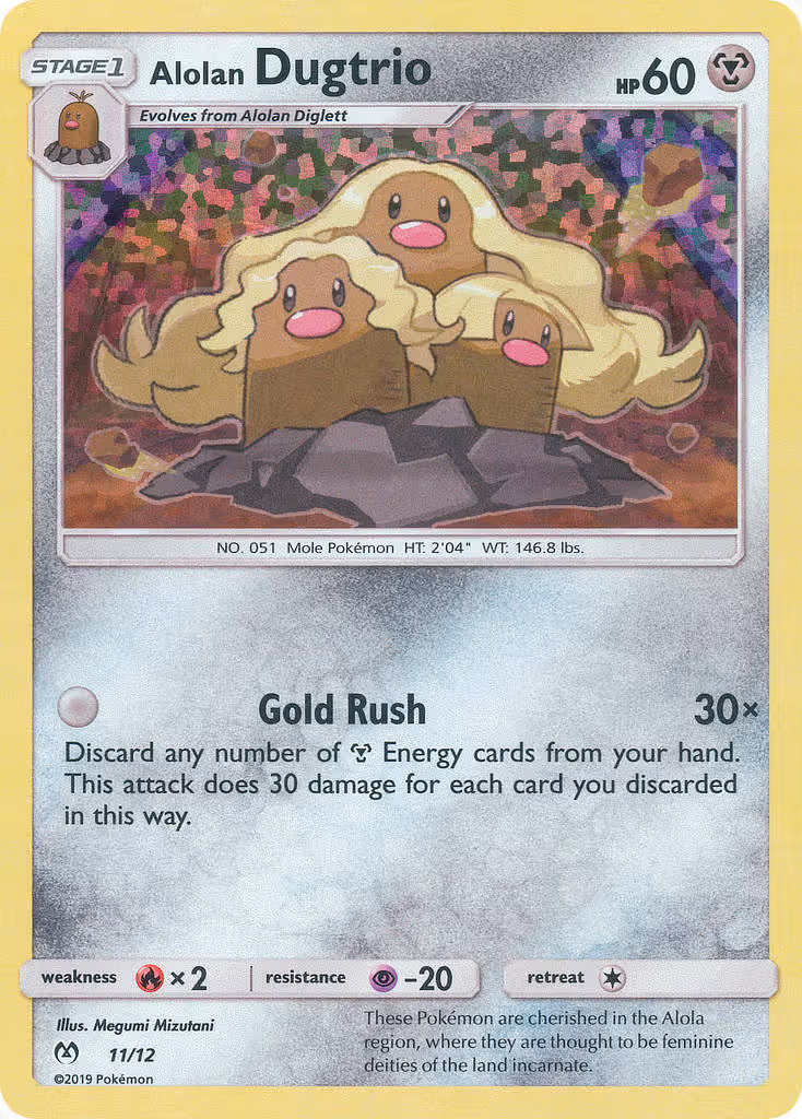Alolan Dugtrio 11/12 Pokemon card