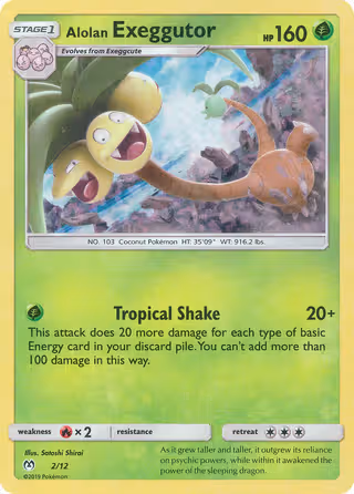 Alolan Exeggutor 2/12 Pokemon card