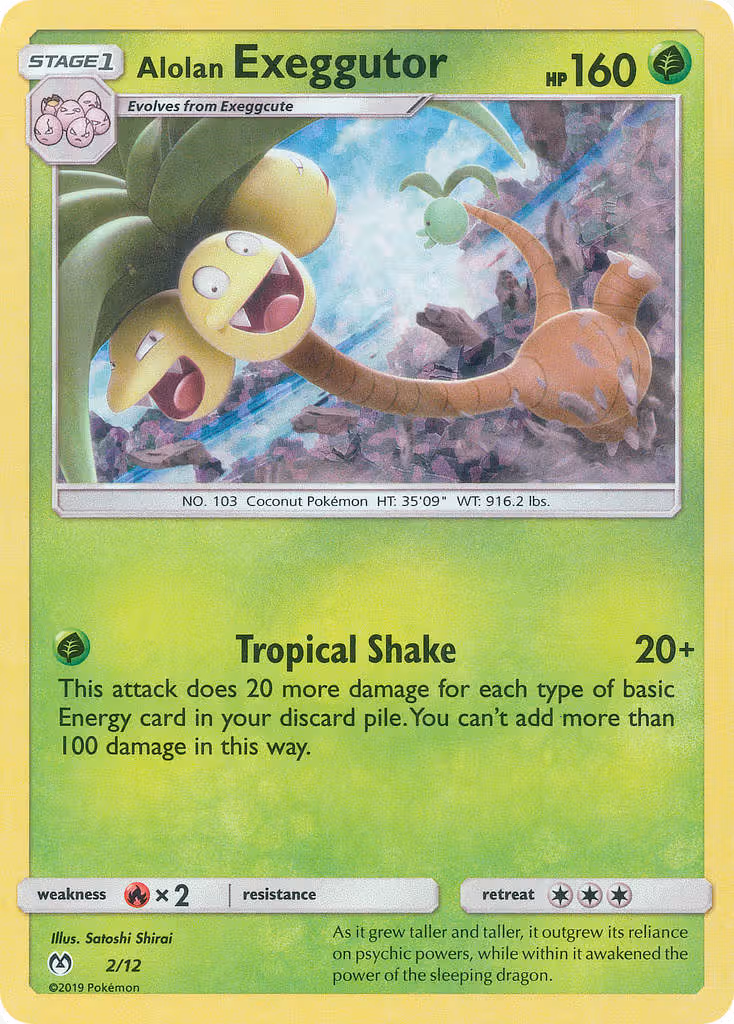 Alolan Exeggutor 2/12 Pokemon card