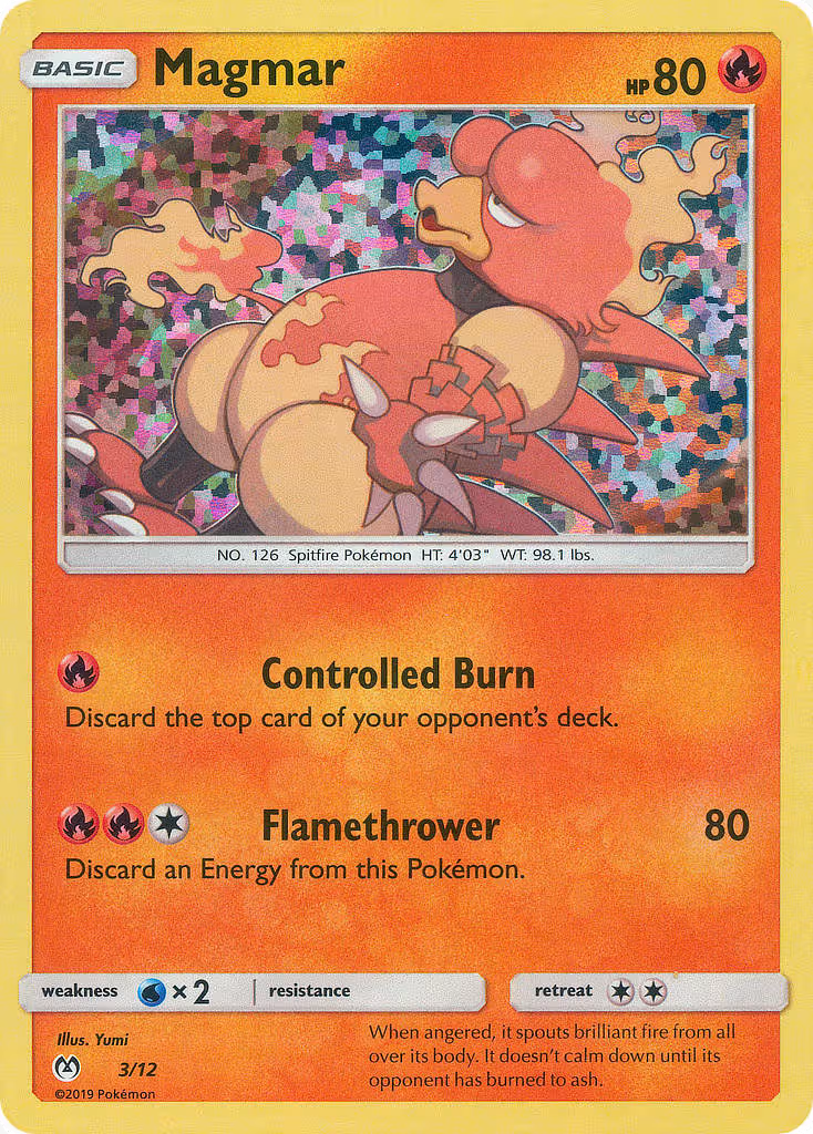Magmar 3/12 Pokemon card