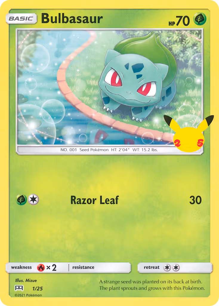 Bulbasaur 1/25 Pokemon card