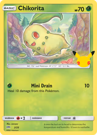 Chikorita 2/25 Pokemon card