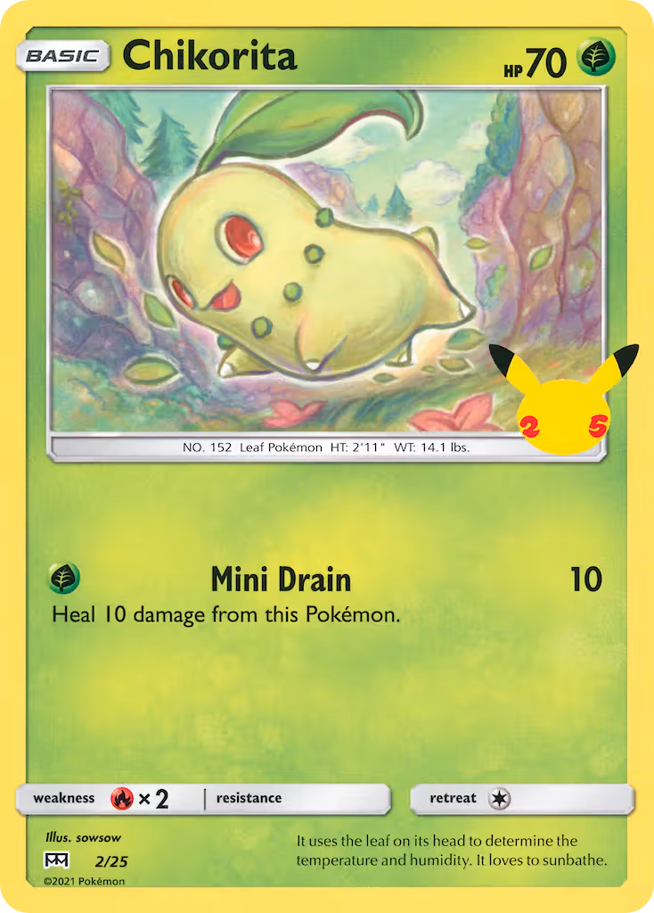 Chikorita 2/25 Pokemon card