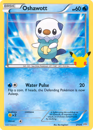Oshawott 21/25 Pokemon card