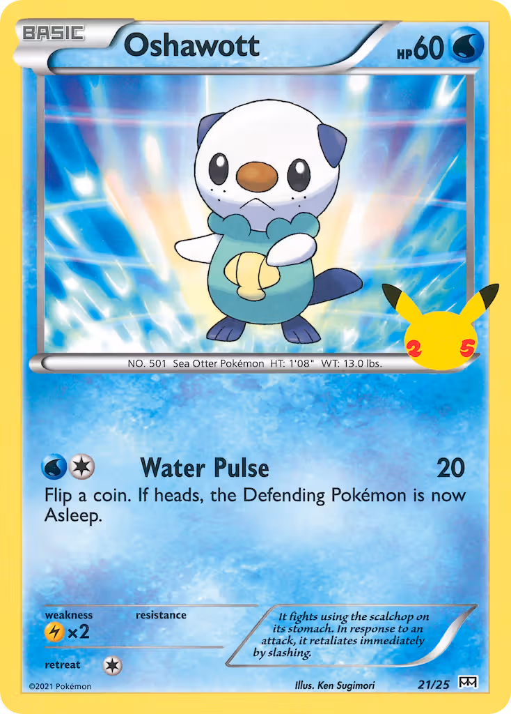 Oshawott 21/25 Pokemon card