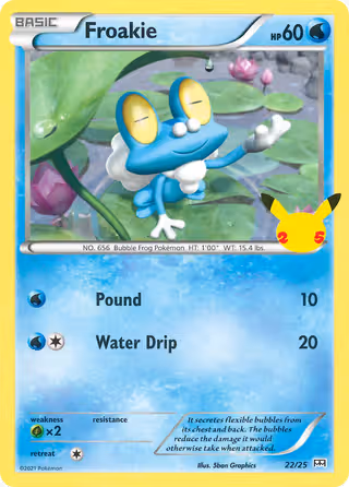 Froakie 22/25 Pokemon card