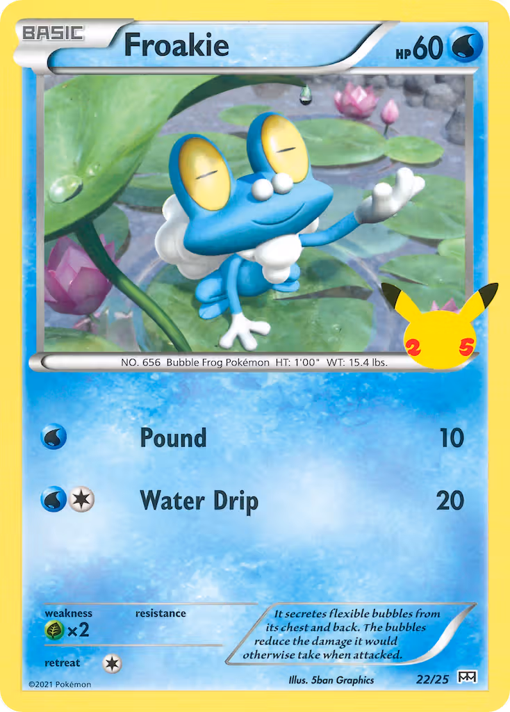 Froakie 22/25 Pokemon card