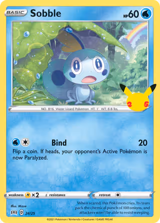 Sobble 24/25 Pokemon card