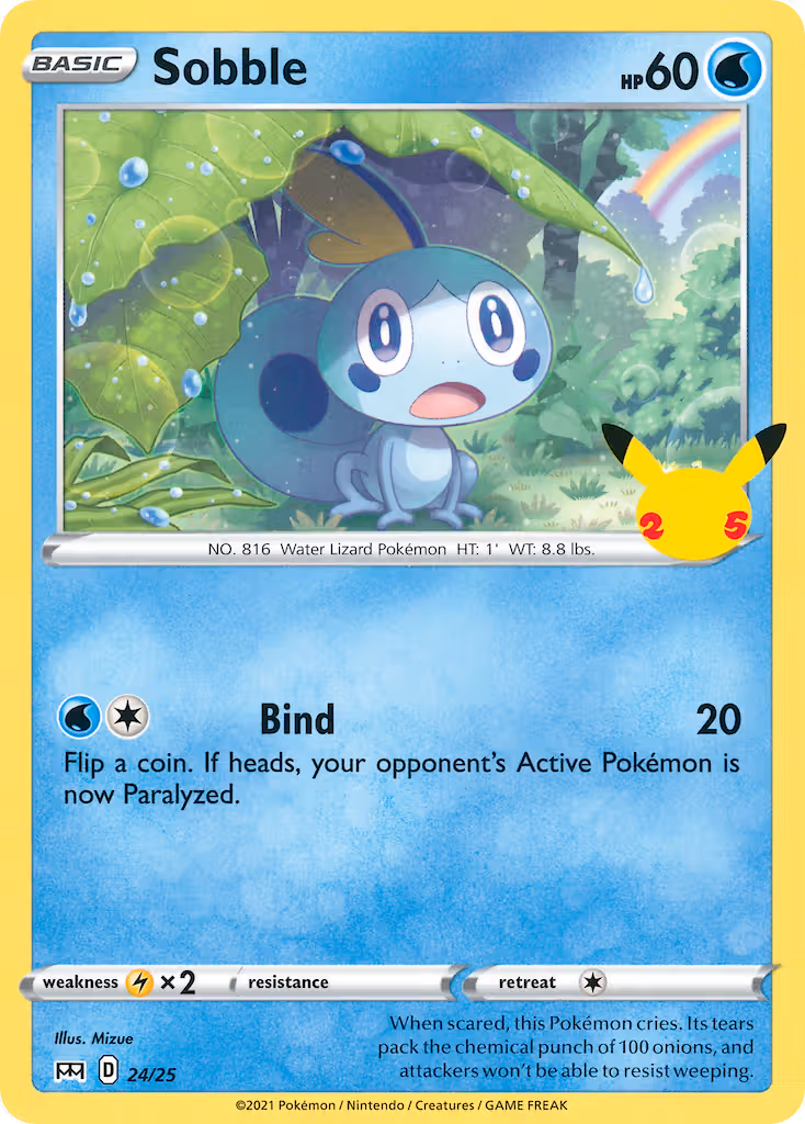 Sobble 24/25 Pokemon card
