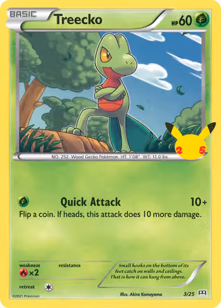 Treecko 3/25 Pokemon card