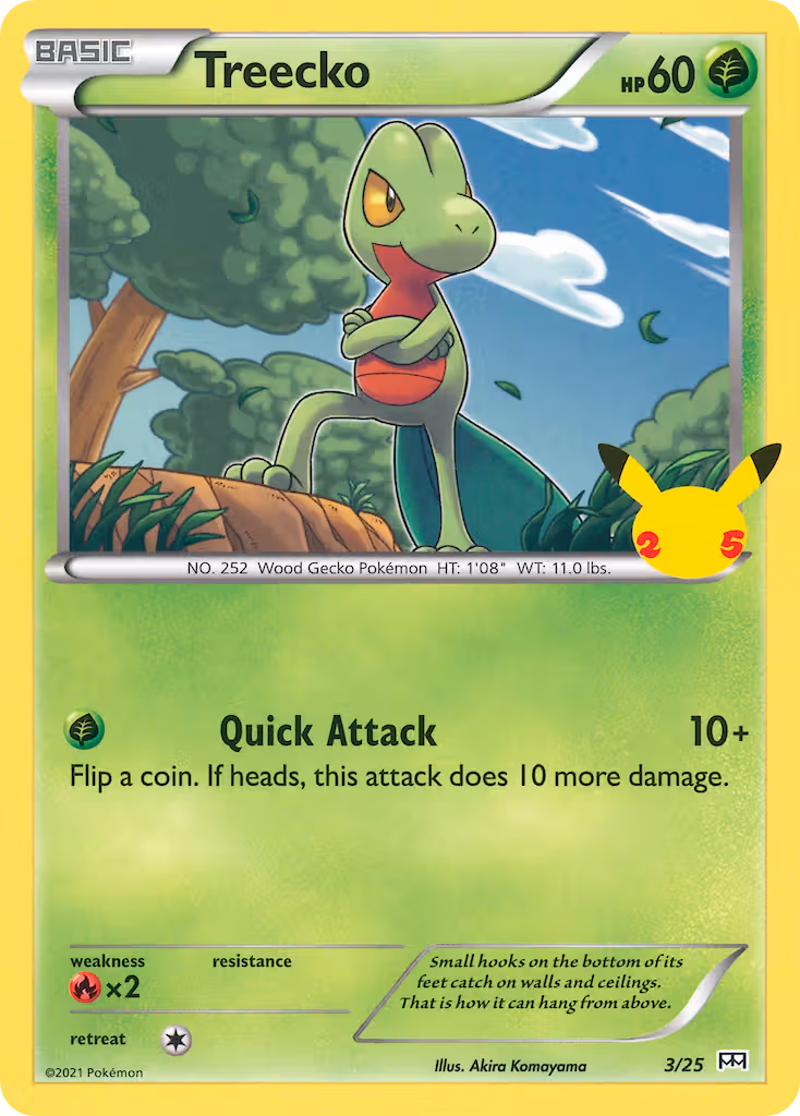 Treecko 3/25 Pokemon card