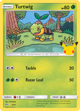 Turtwig 4/25 Pokemon card