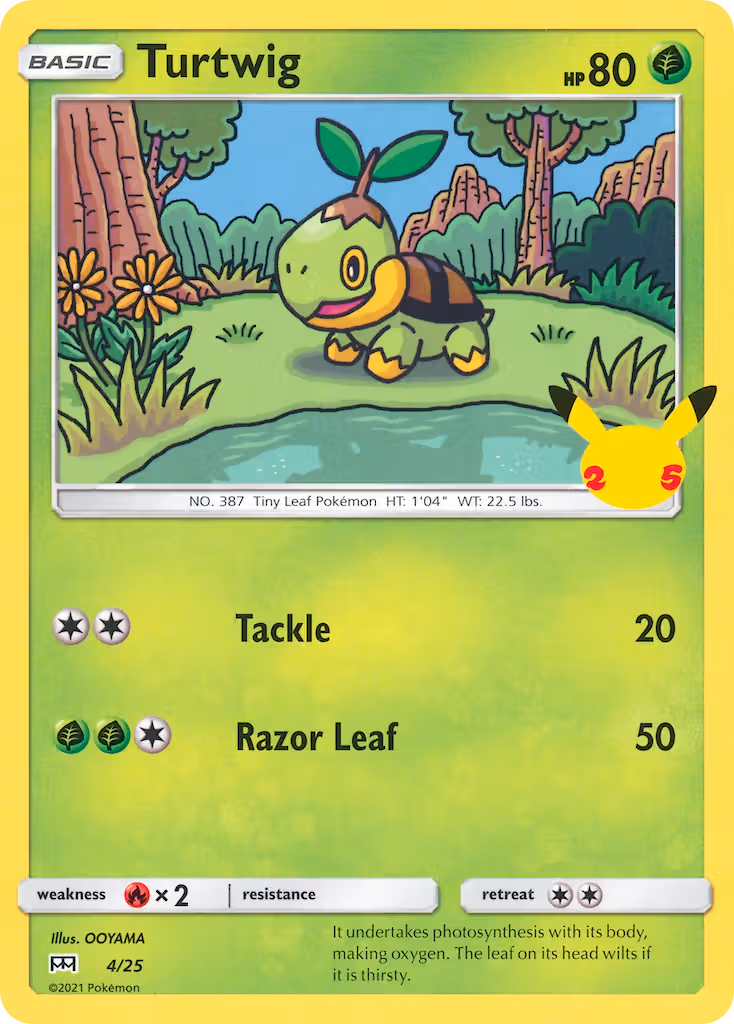 Turtwig 4/25 Pokemon card