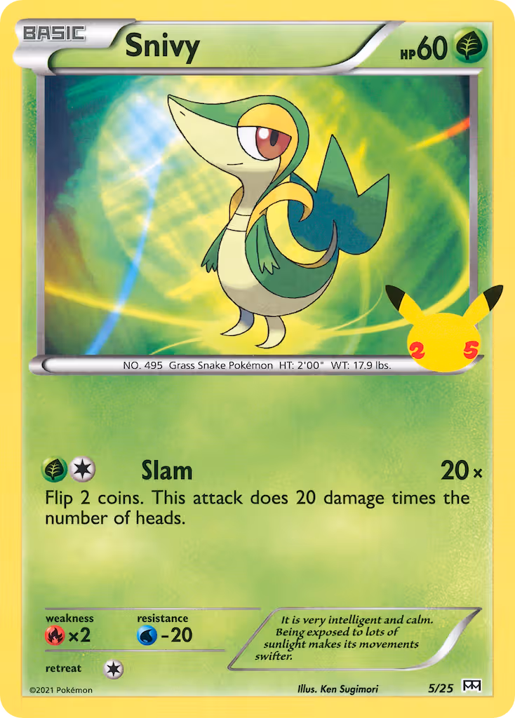 Snivy 5/25 Pokemon card