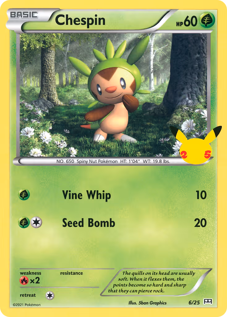 Chespin 6/25 Pokemon card