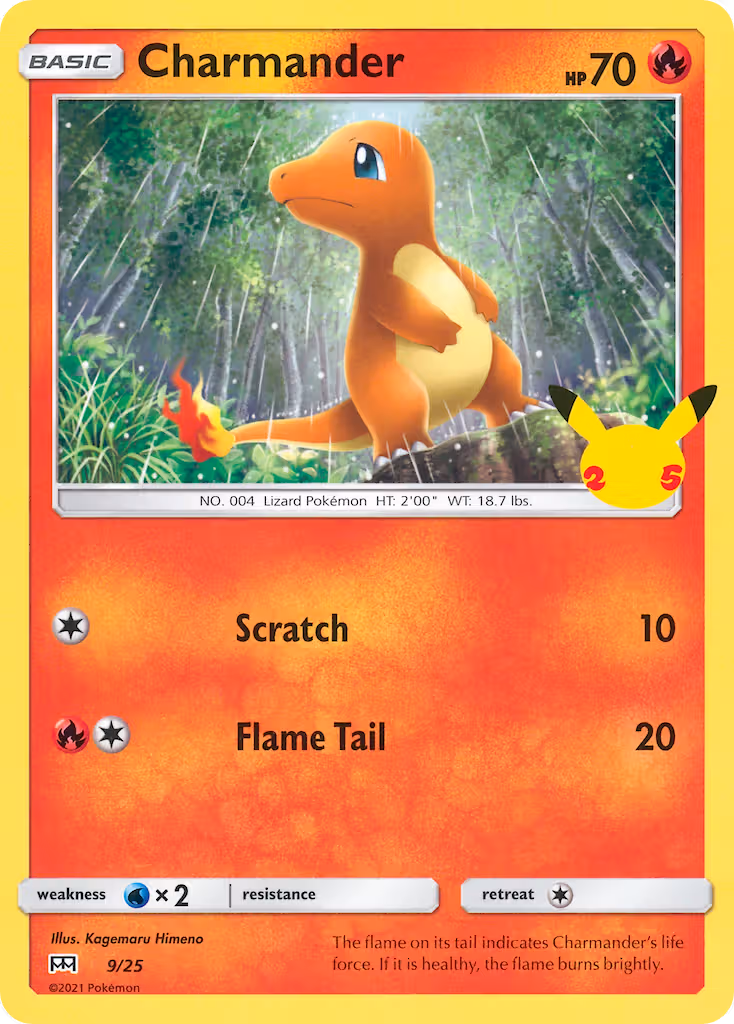 Charmander 9/25 Pokemon card