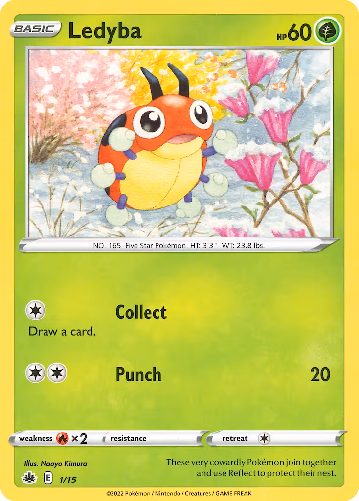 Ledyba 1/15 Pokemon card