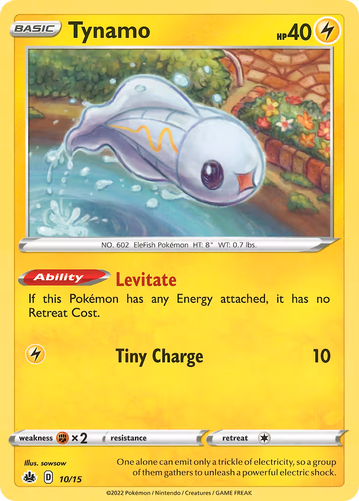 Tynamo 10/15 Pokemon card